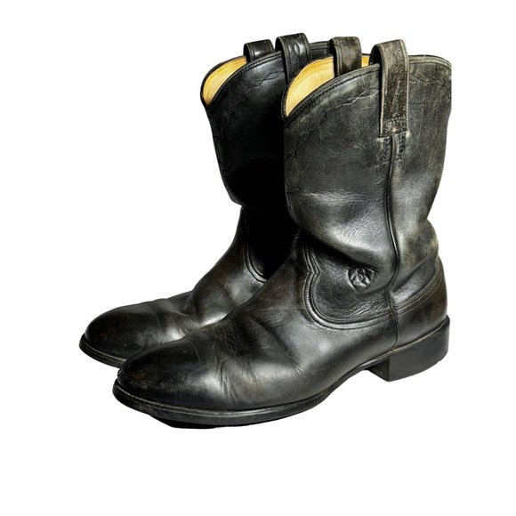 Ariat Mens Roper Black Cowboy Boot 35501 Pull On - Picture 5 of 14